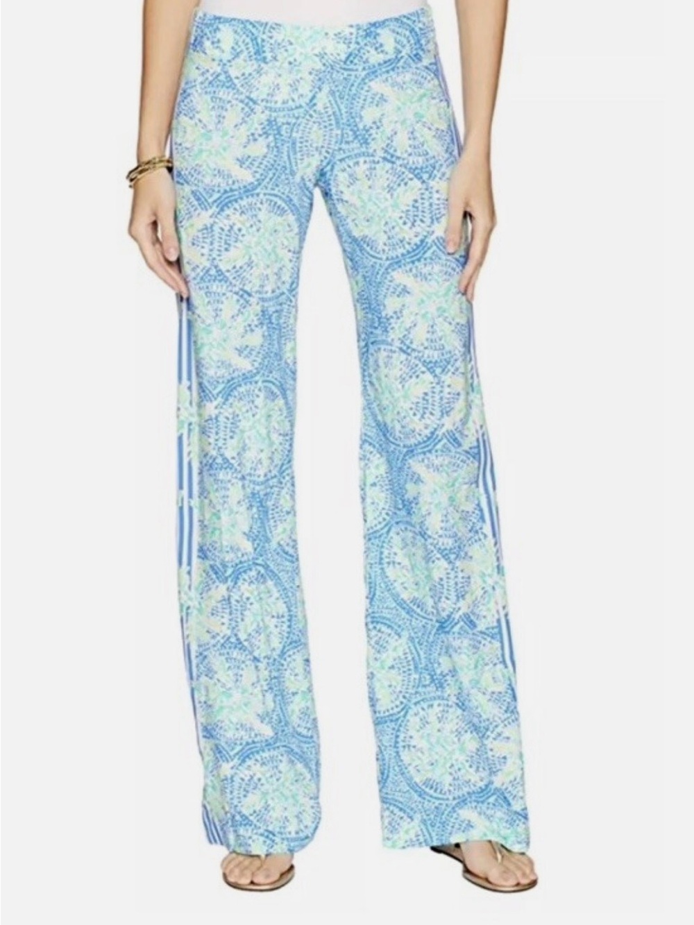Lilly Pulitzer NWT best print blue coastal Printed Wide-Leg Pants